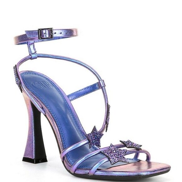 Gianni Bini Star-Struck Rhinestone Purple/Blue Heels SZ 8.5 - Picture 1 of 8